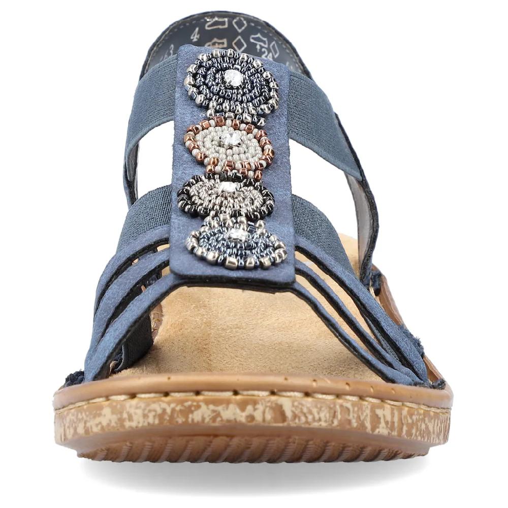 Rieker Riemchensandale Sommerschuh Sandalette Keilabsatz Mit Zierperlen Besetzt Bestellen