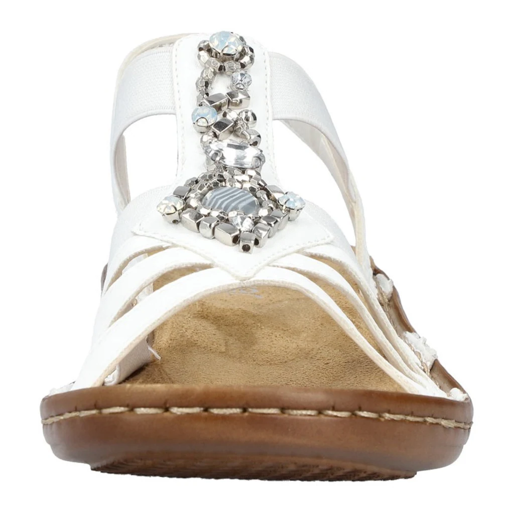 Rieker Riemchensandale Sommerschuh Sandalette Keilabsatz Mit Schmucksteinen Besetzt Bestellen