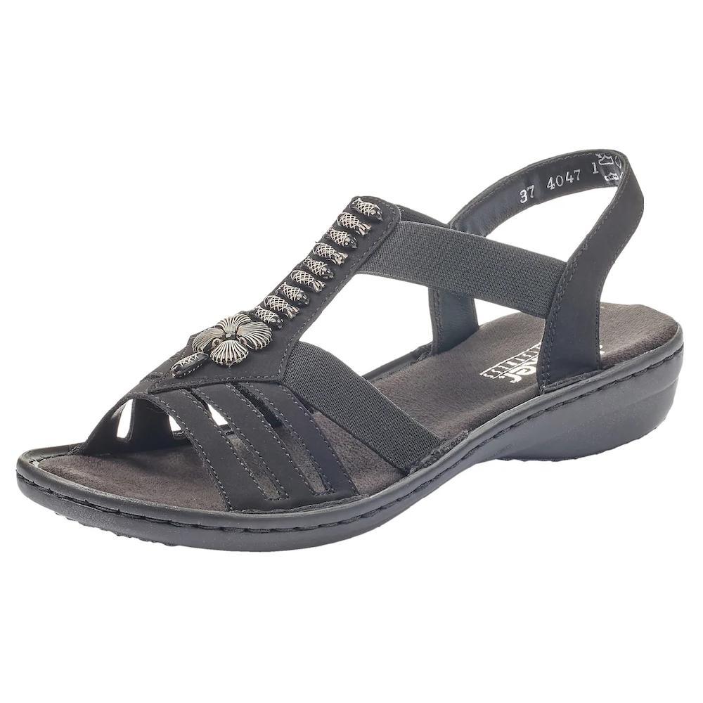 Rieker Riemchensandale Sommerschuh Sandalette Keilabsatz mit schöner Verzierung online kaufen