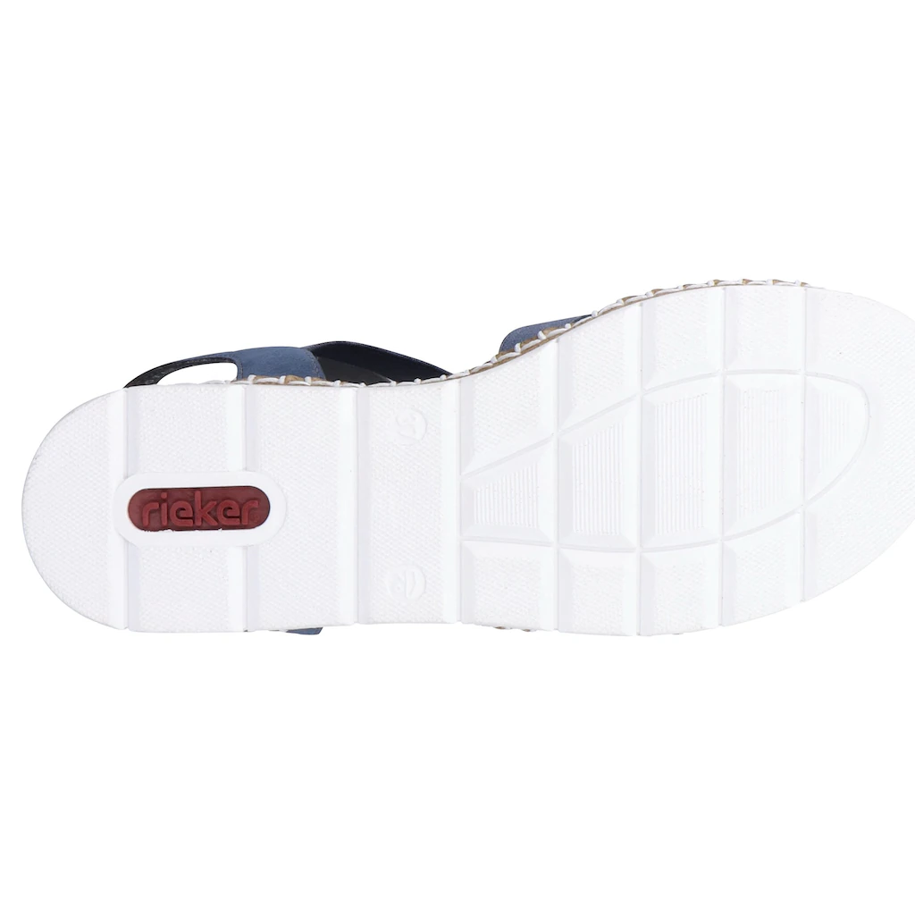 Rieker Riemchensandale Sommerschuh Sandalette Keilabsatz Mit Modischen Schmuckelementen ▷ Für