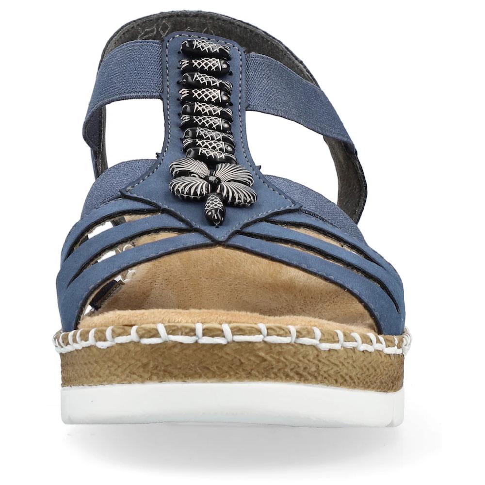 Rieker Riemchensandale Sommerschuh Sandalette Keilabsatz Mit Modischen Schmuckelementen ▷ Für