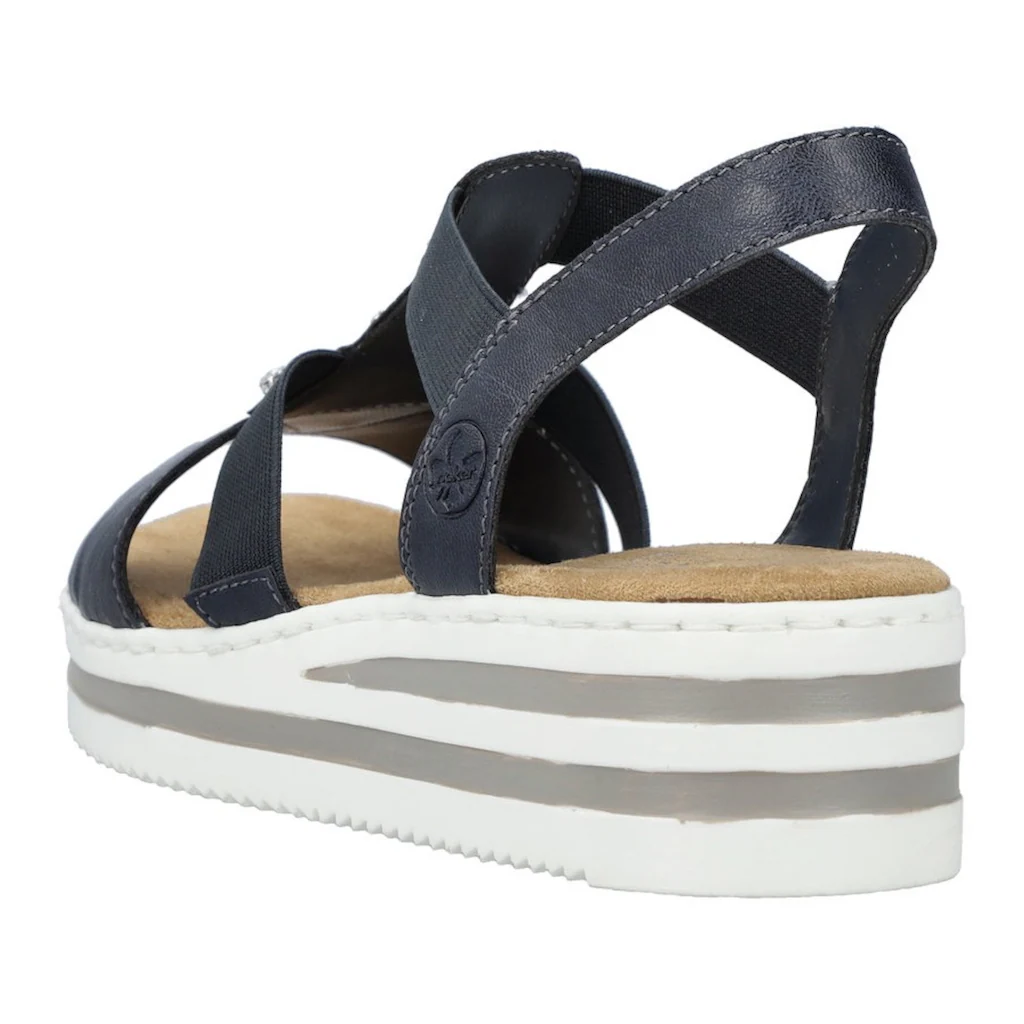 Rieker Riemchensandale Sommerschuh Sandalette Keilabsatz Mit Gestreifter Sohle Bestellen