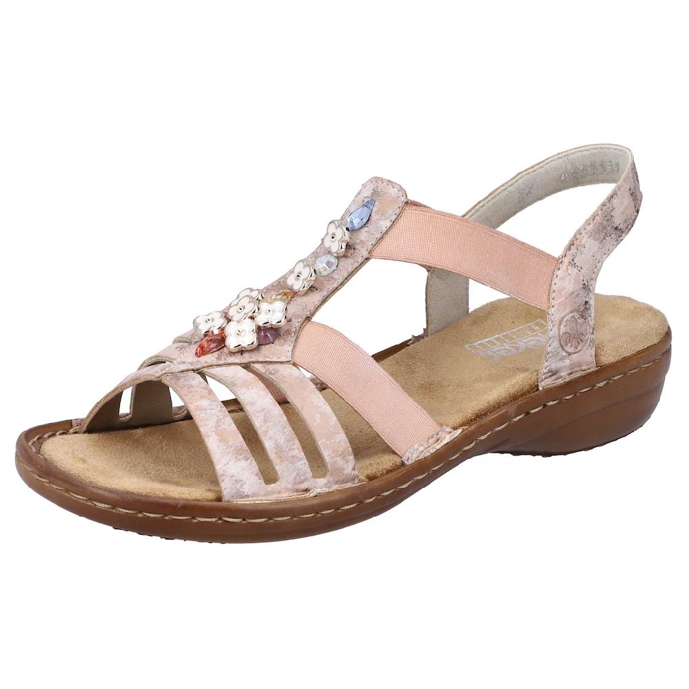 Rieker Riemchensandale Sommerschuh Sandalette Keilabsatz mit Schmuckelement online kaufen
