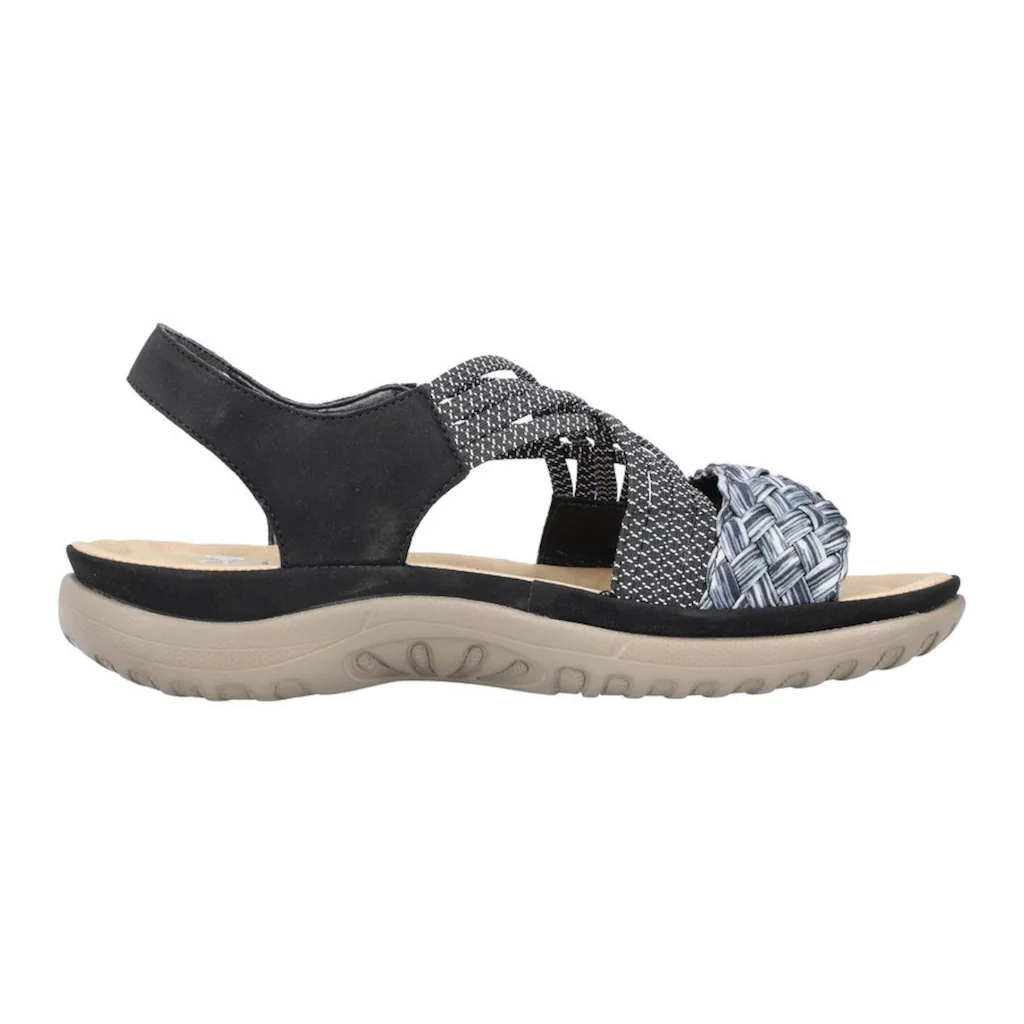 Rieker Riemchensandale Sommerschuh Sandalette Keilabsatz Mit Geflochtener Bandage ▷ Für