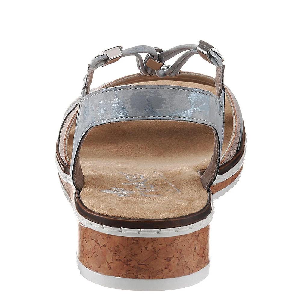 Rieker Riemchensandale Sommerschuh Sandalette Keilabsatz Mit Dezenter Schmuckverzierung Online Kaufen