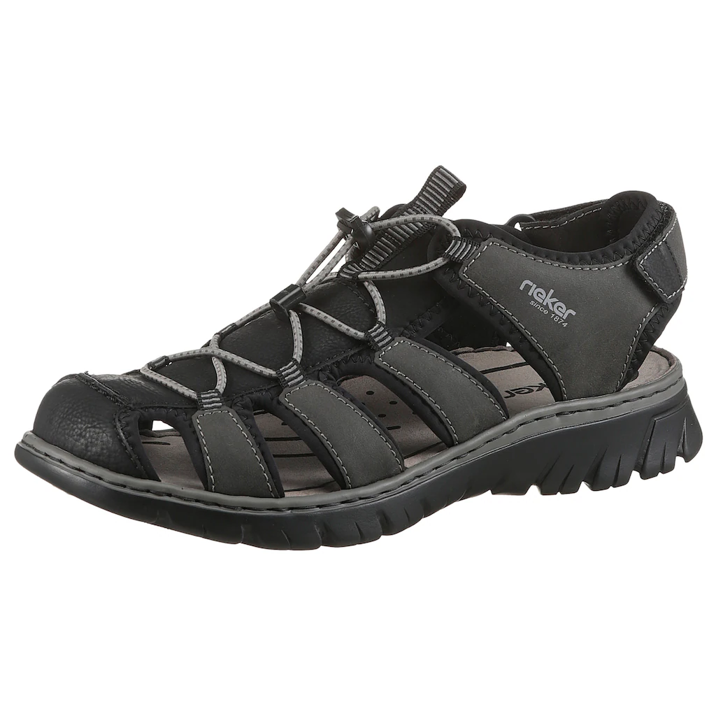 Rieker Sandale Sommerschuh Klettschuh Freizeitsandale Gummizug Schellverschluss auf Rechnung online bestellen