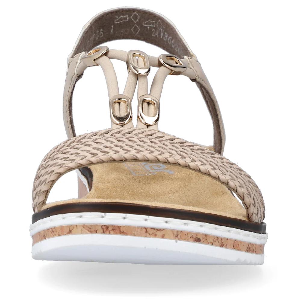 Rieker Sandale Sommerschuh Sandalette Keilabsatz In Geflochtenem Look Online Kaufen