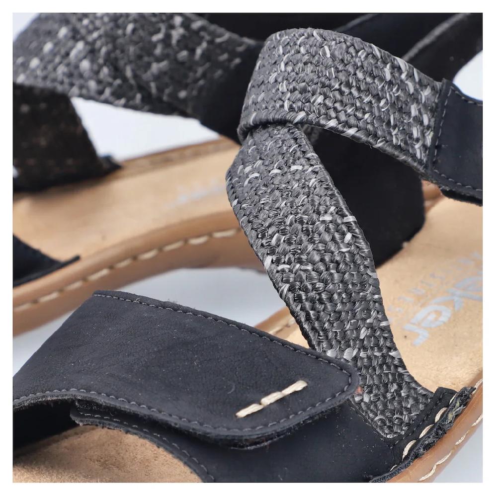 Rieker Sandale Sommerschuh Sandalette Urlaubschuh Mit Klettverschlüsse