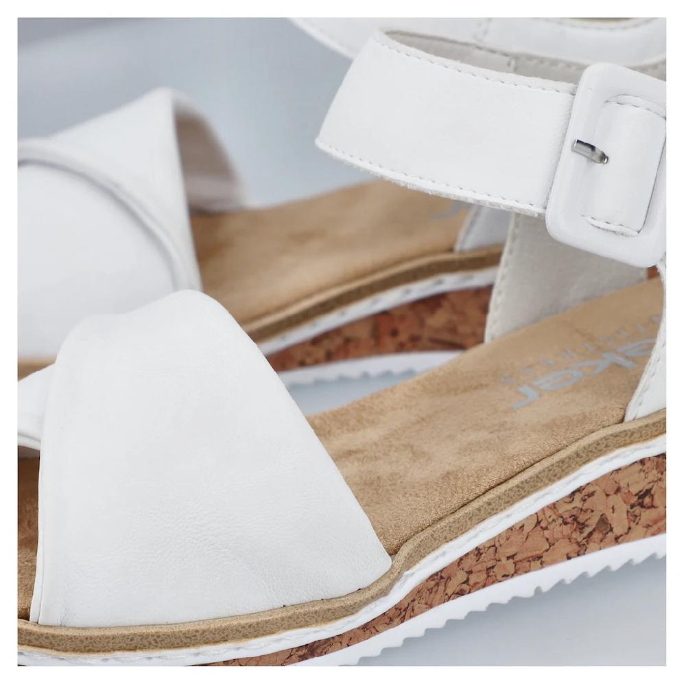 Rieker Sandalette Keilsandale Sommerschuh Urlaubsschuh Mit Klettriemchen