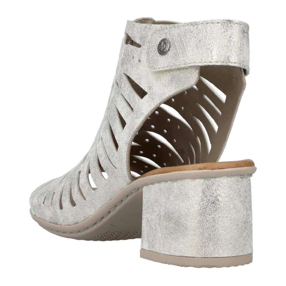 Rieker Sandalette Sommerschuh Sandale Blockabsatz Im Metallic-Look Online Kaufen