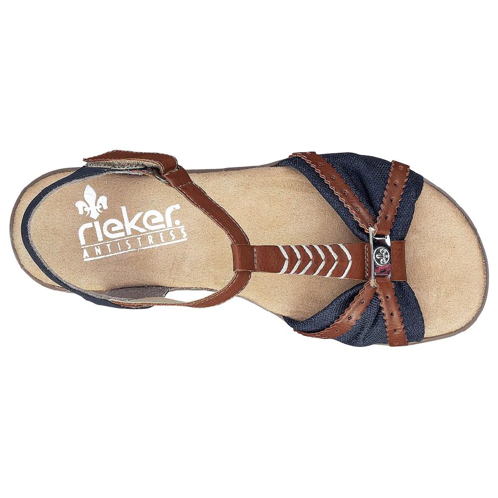 Rieker Sandalette Sommerschuh Sandale Keilabsatz In Zweifarbiger Optik Bestellen