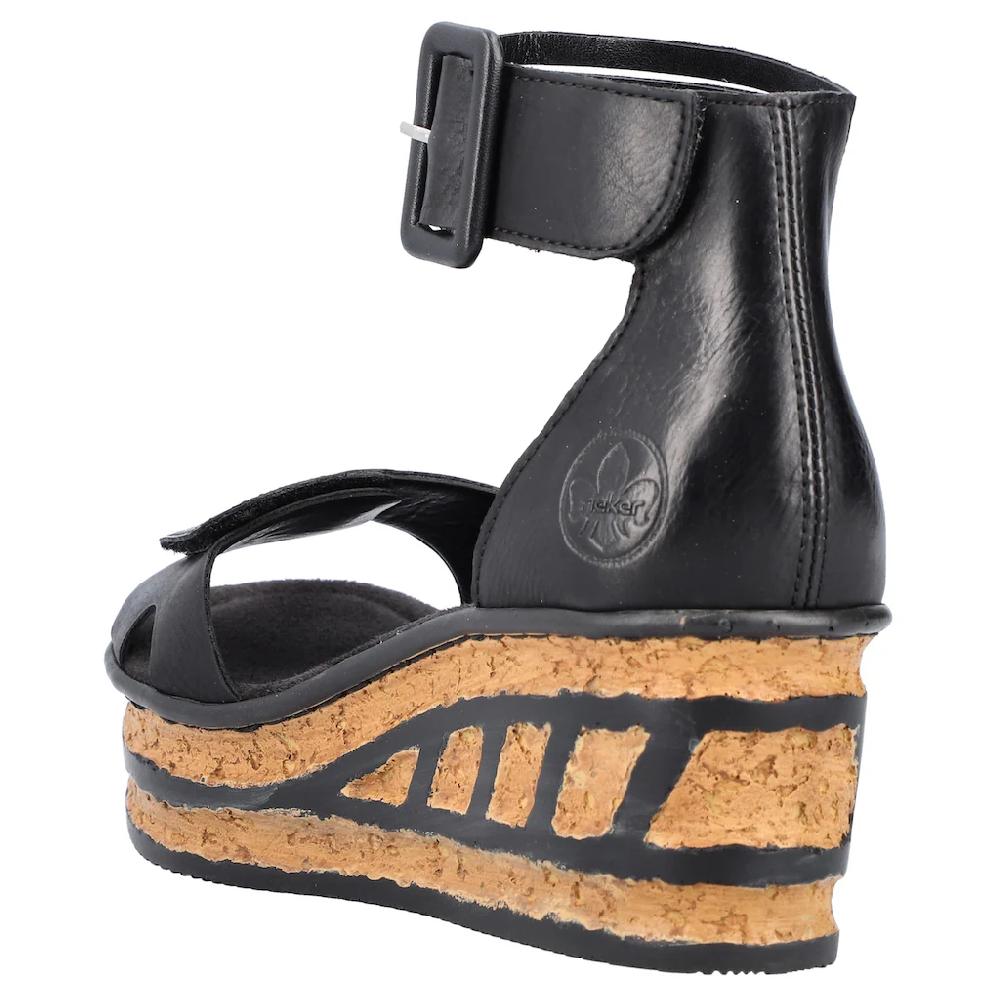 Rieker Sandalette Sommerschuh Sandale Keilabsatz Mit Laufsohle In Kork-Optik Online Bestellen