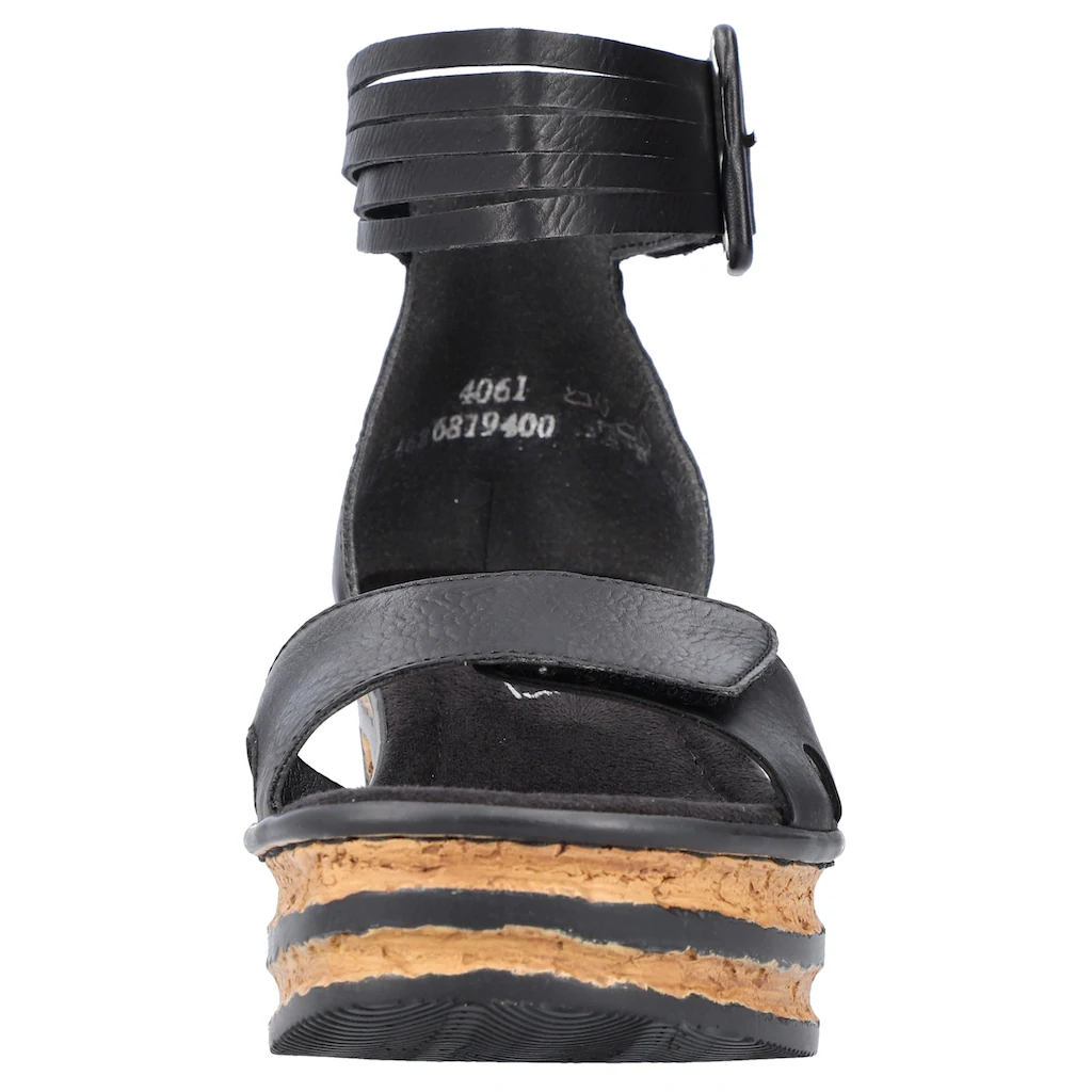 Rieker Sandalette Sommerschuh Sandale Keilabsatz Mit Laufsohle In Kork-Optik Online Bestellen