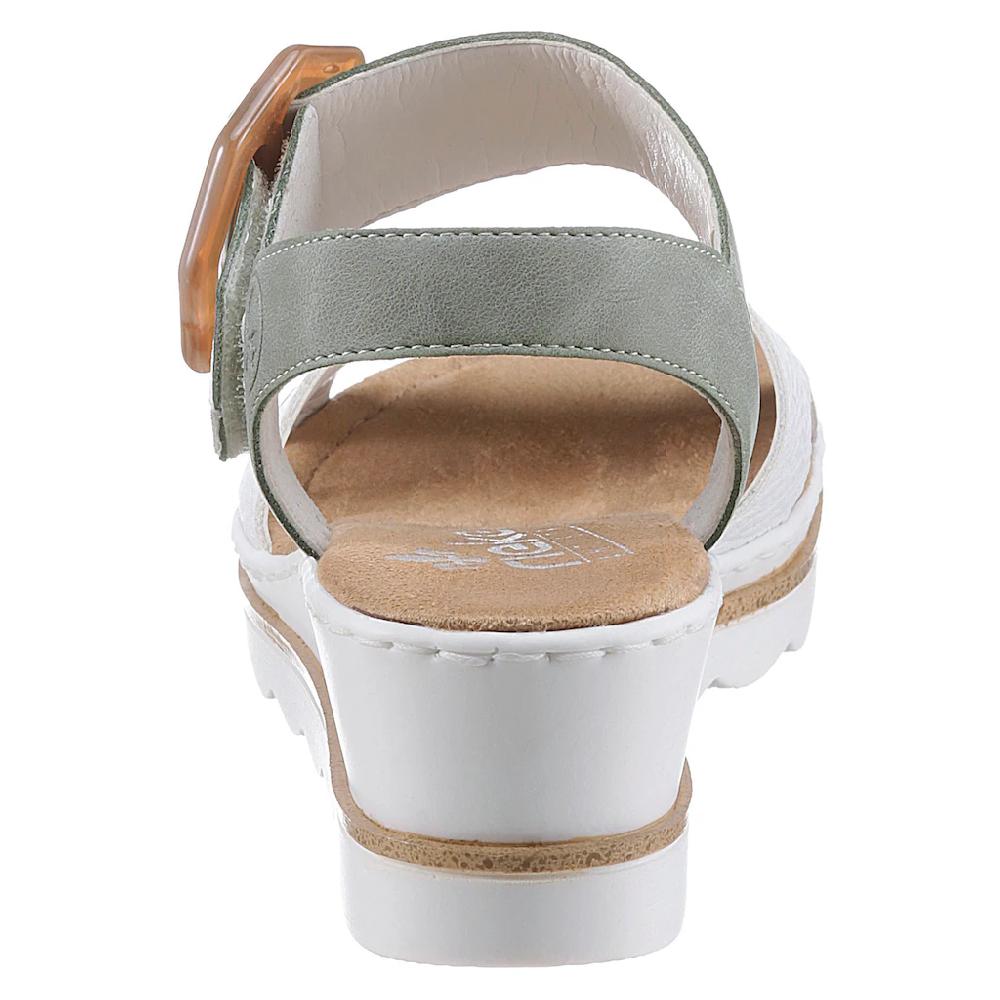 Rieker Sandalette Sommerschuh Sandale Keilabsatz Mit Auffälliger Schmuckspange Online Bestellen