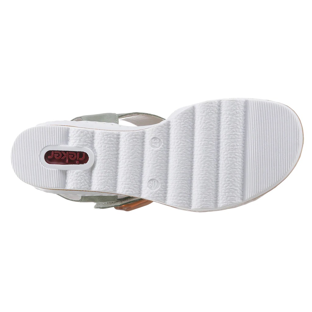 Rieker Sandalette Sommerschuh Sandale Keilabsatz Mit Auffälliger Schmuckspange Online Bestellen