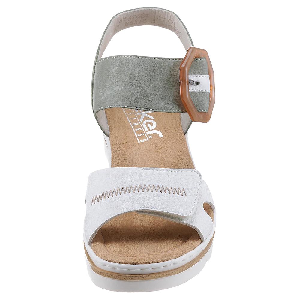 Rieker Sandalette Sommerschuh Sandale Keilabsatz Mit Auffälliger Schmuckspange Online Bestellen