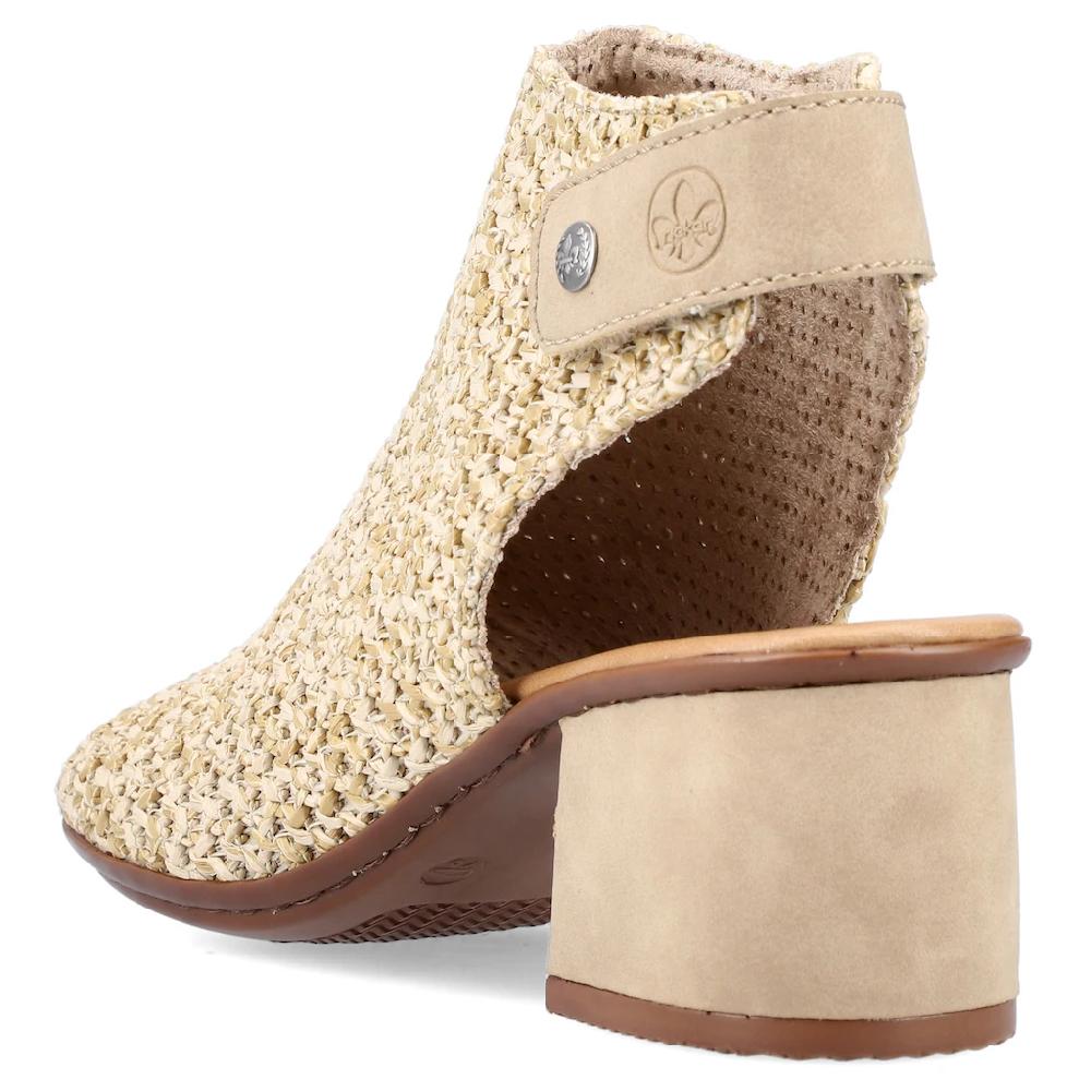 Rieker Sandalette Sommerschuh Sandalette Blockabsatz In Modischer Flecht-Optik Kaufen