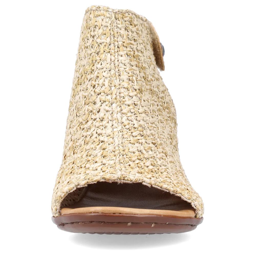 Rieker Sandalette Sommerschuh Sandalette Blockabsatz In Modischer Flecht-Optik Kaufen