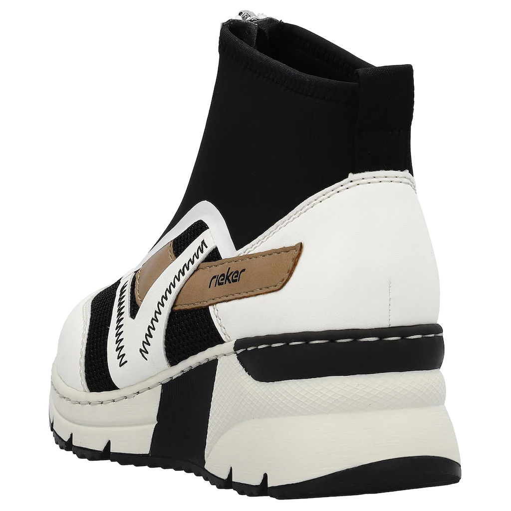 Rieker Schlupfboots Keilabsatz Sneaker High Top-Sneaker Mit Modischen Ziernähten Online Kaufen
