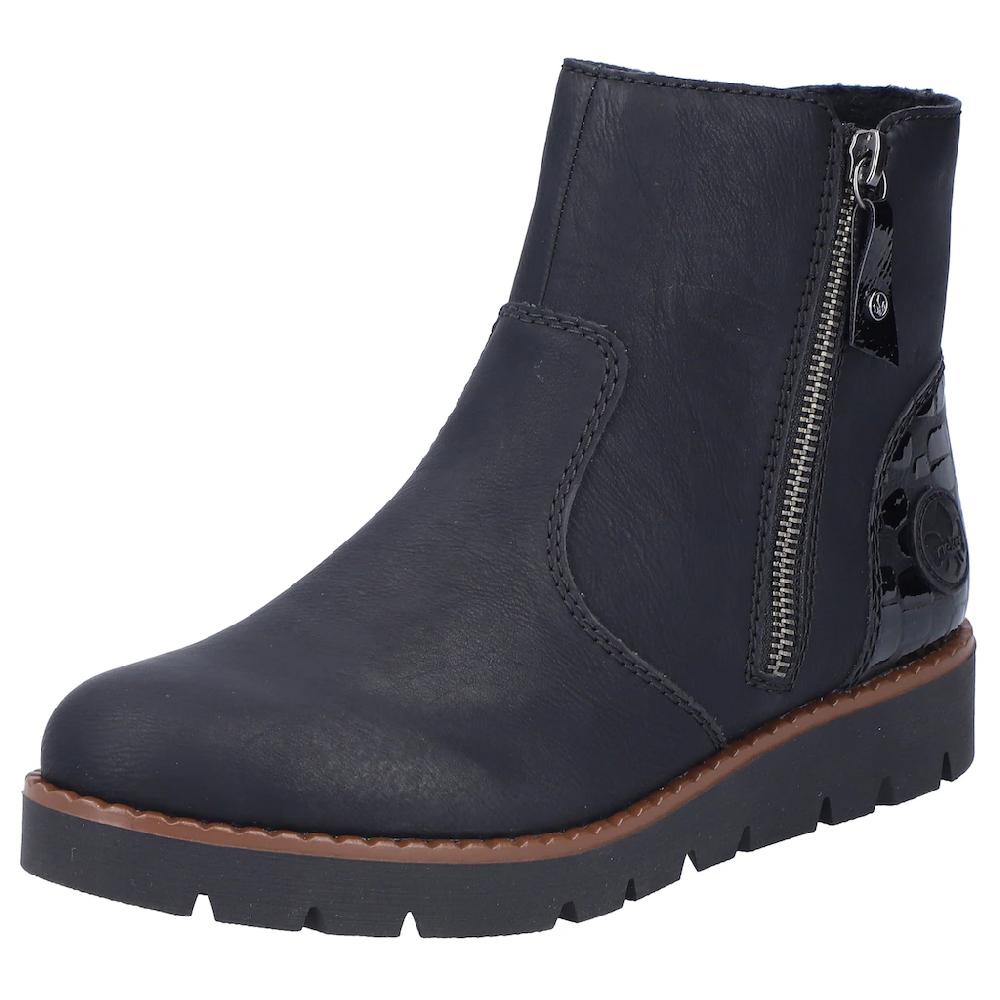 Rieker Schlupfboots Stiefelette Casual-Boots mit Innenreißverschluss ▷ für