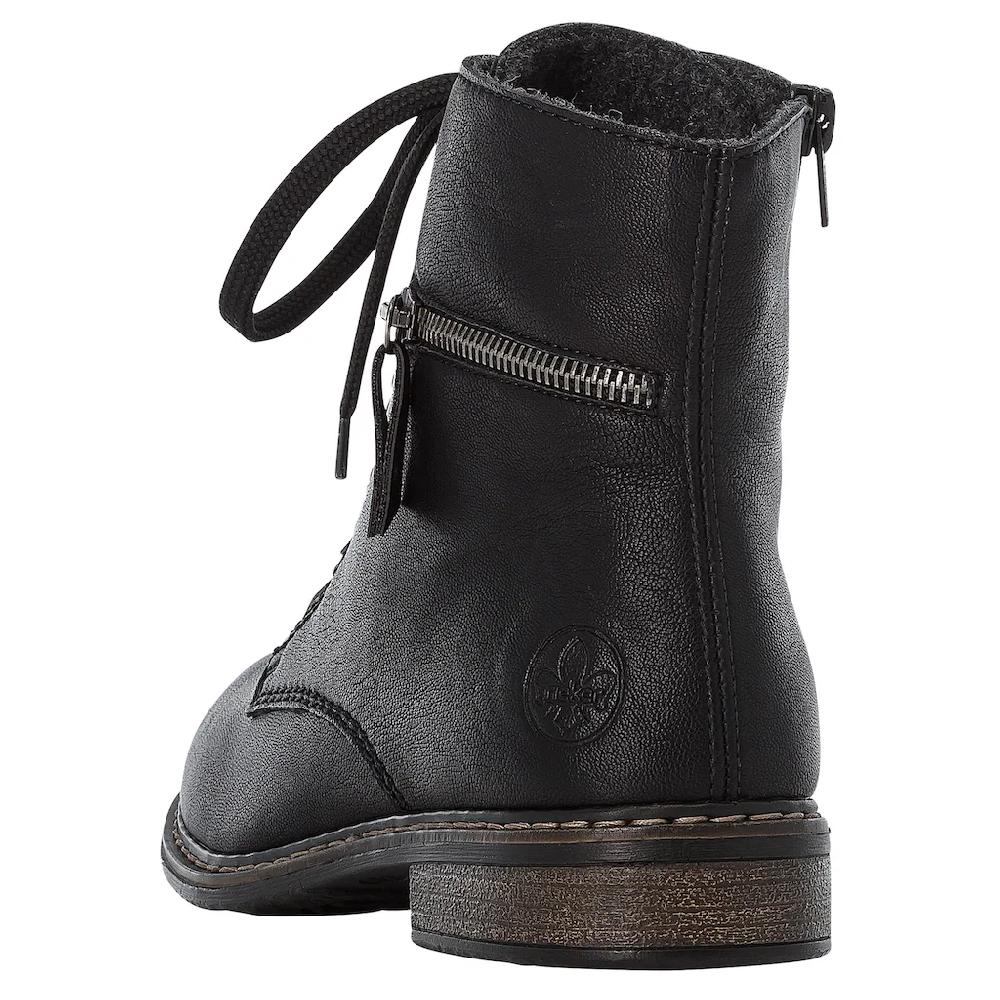Rieker Schnürboots Schnürstiefelette Blockabsatz Mit Zierreißverschluss Außen Bestellen