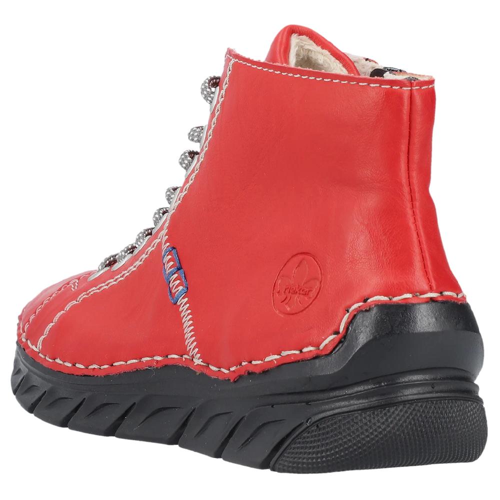 Rieker Schnürboots Schnürstiefelette High Top Sneaker Schnürschuh Mit Kontrastnaht ▷ Für