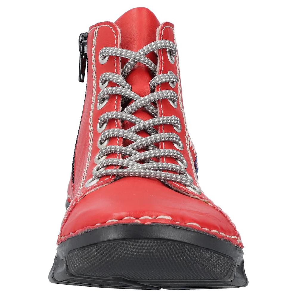Rieker Schnürboots Schnürstiefelette High Top Sneaker Schnürschuh Mit Kontrastnaht ▷ Für