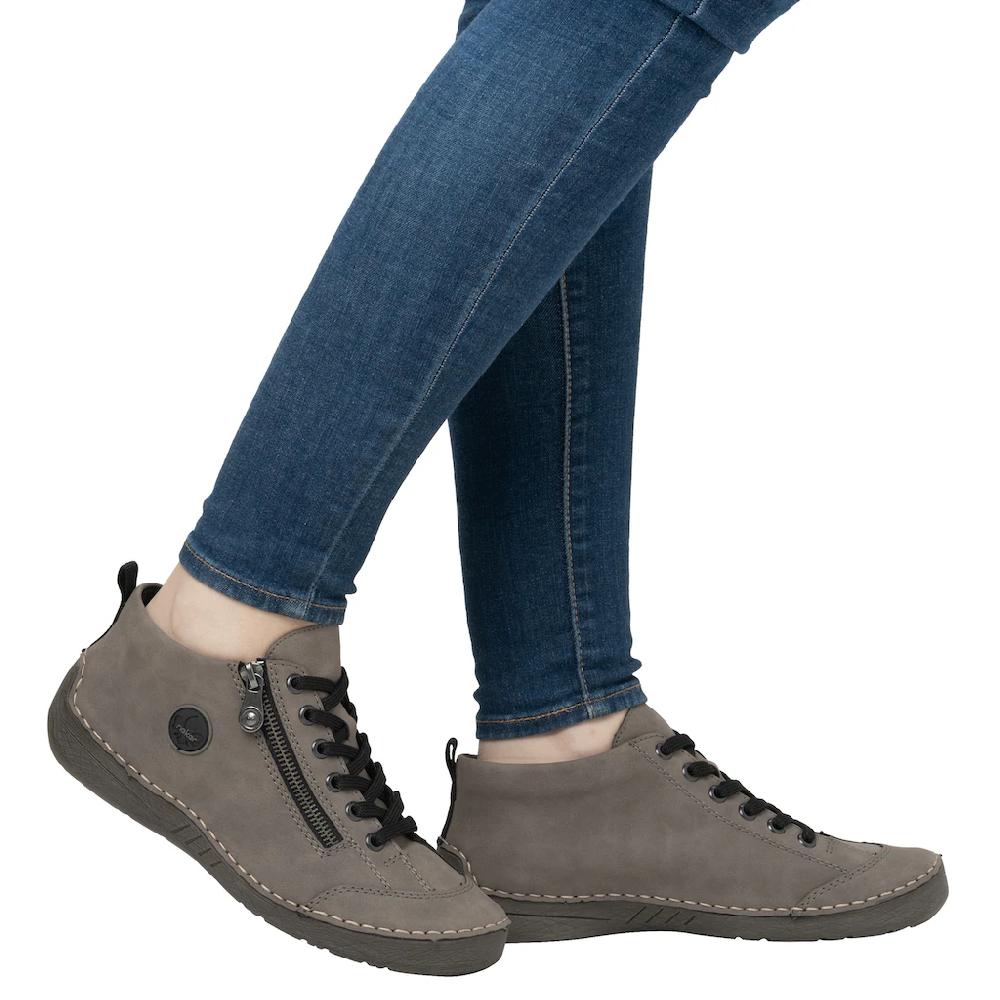 Rieker Schnürboots Sneaker Schnürschuh Outdoorschuh Mit Reißverschluss ▷ Für