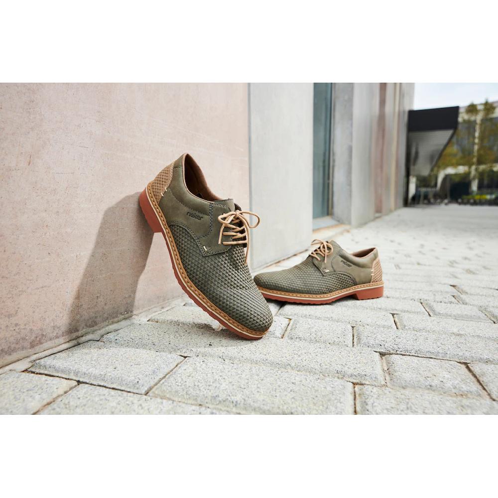 Rieker Schnürschuh Business-Schnürer Halbschuh Mit Modischer Prägung ▷ Kaufen