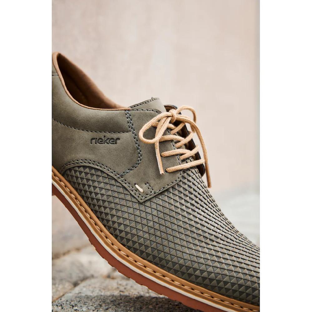 Rieker Schnürschuh Business-Schnürer Halbschuh Mit Modischer Prägung ▷ Kaufen