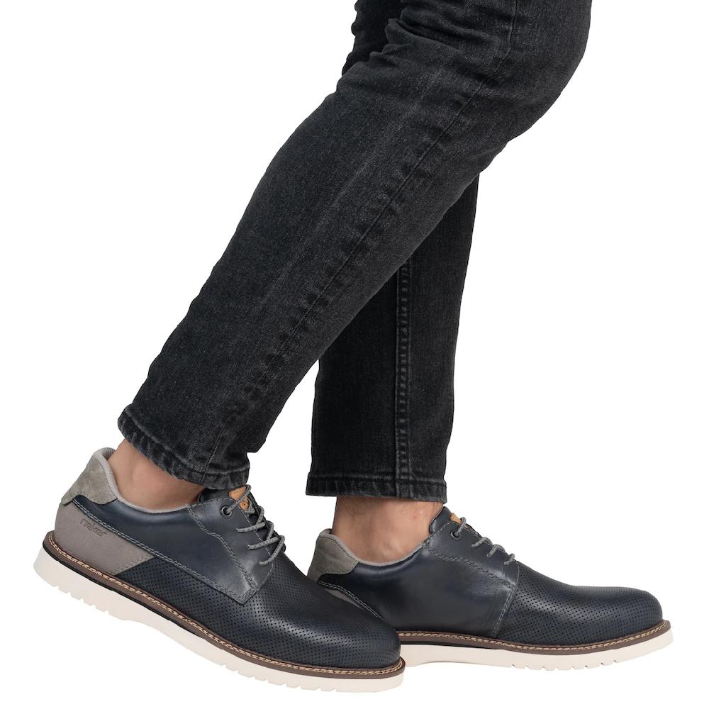Rieker Schnürschuh Halbschuh Casual-Schnürer Mit Leichtem Einstieg Dank Gummizug ▷ Für