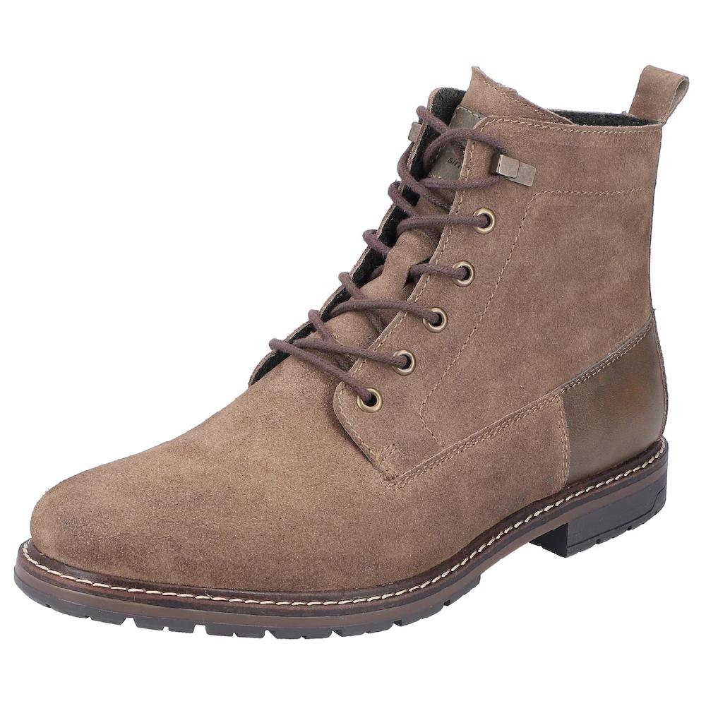 Rieker Schnürstiefelette Blockabsatz Schnürboots Businesschuh mit Ziernähten ▷ kaufen