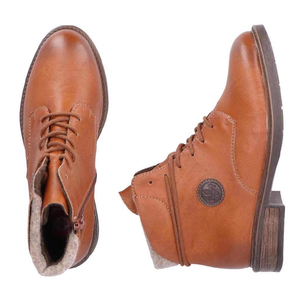 Rieker Schnürstiefelette Boots Blockabsatz Mit Schaftumspielender Schnürung Online Kaufen