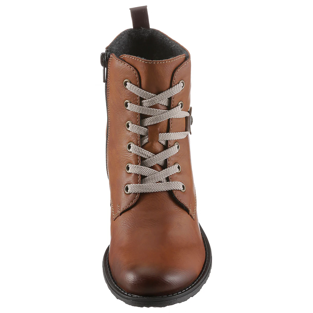 Rieker Schnürstiefelette Mit Aufwändiger Ziersteppung