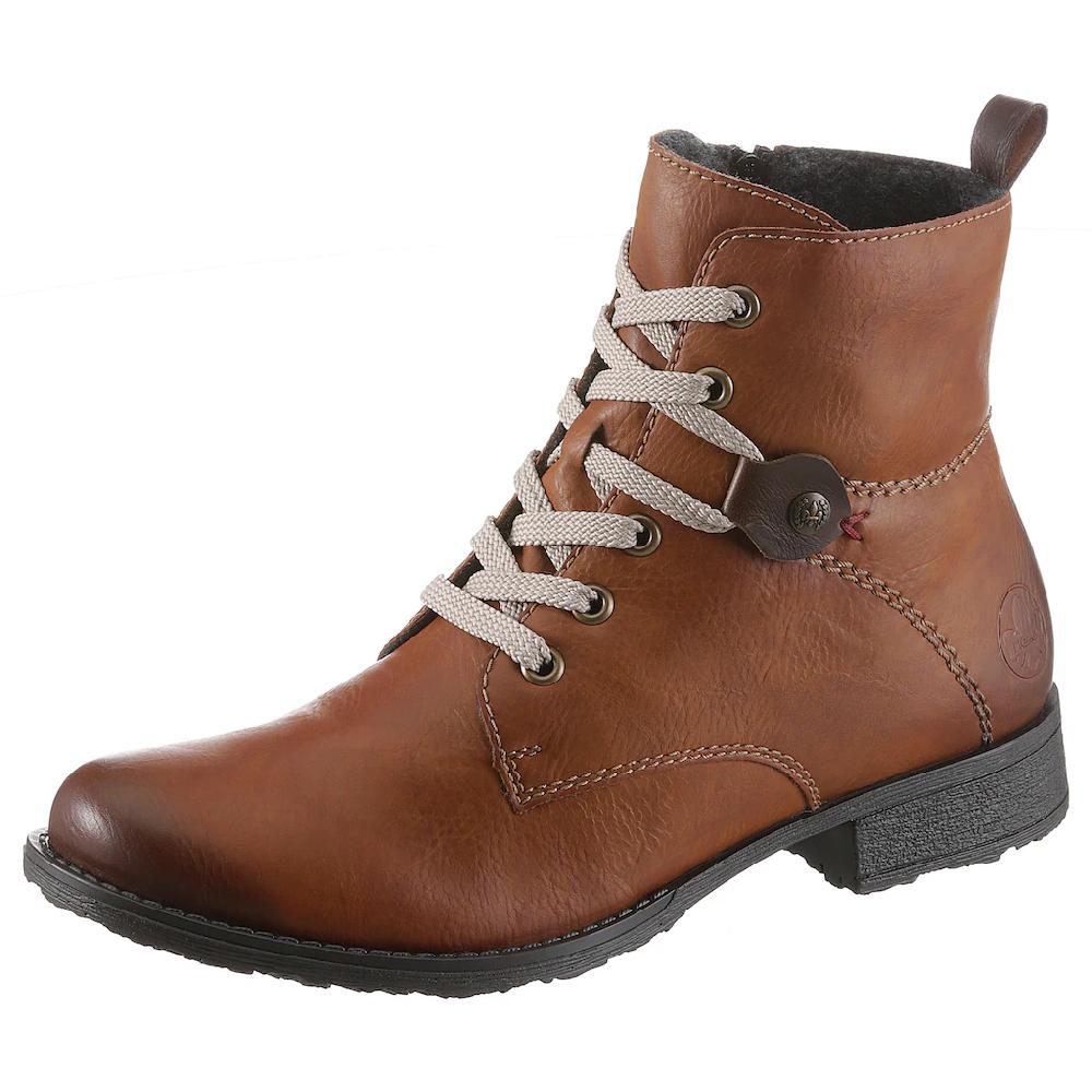 Rieker Schnürstiefelette mit aufwändiger Ziersteppung