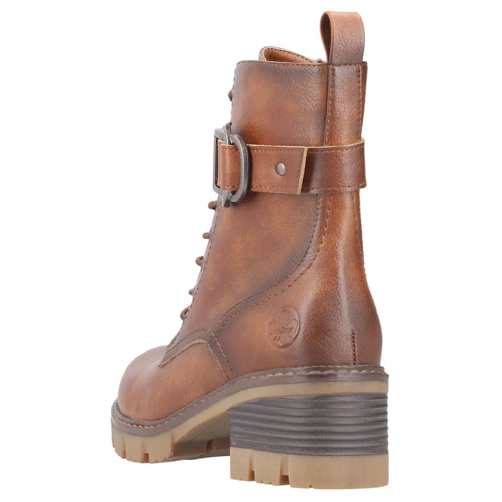 Rieker Schnürstiefelette Schnürboots Bikerboots Blockabsatz Mit Verstellbarer Schnalle Kaufen