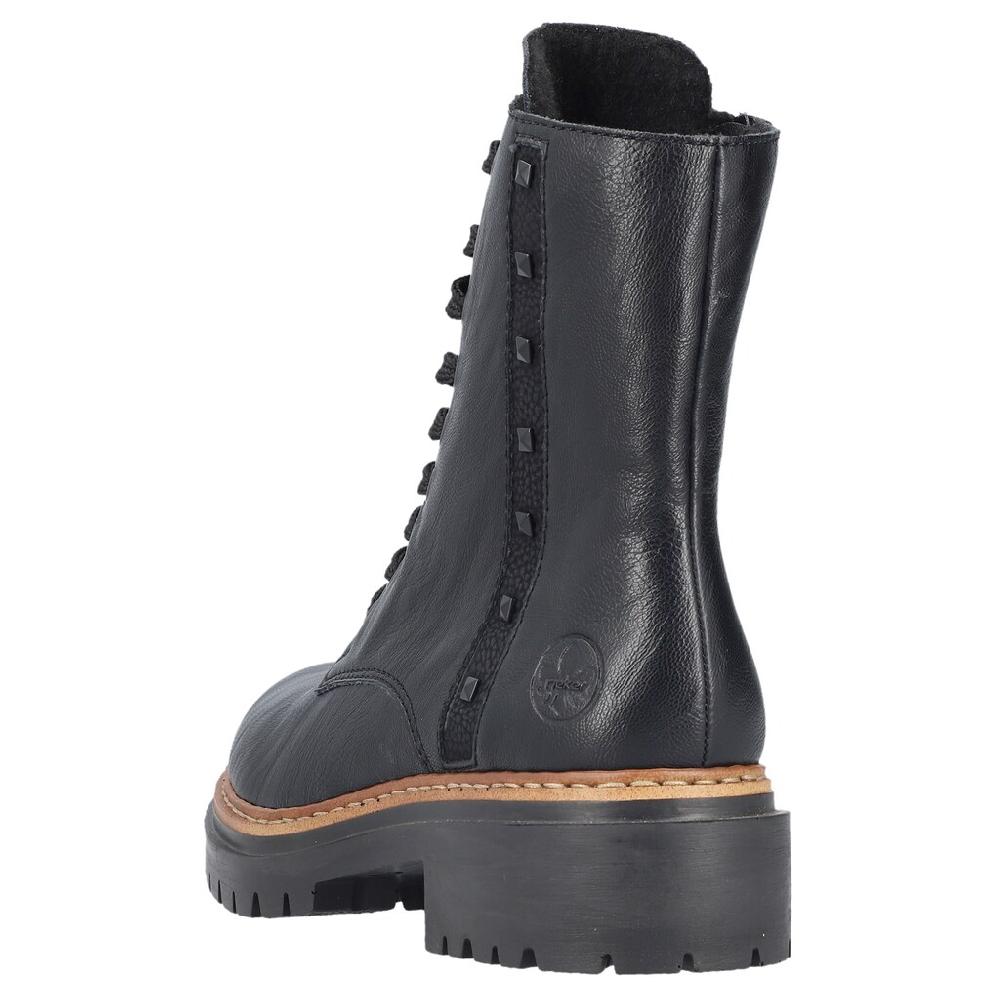 Rieker Schnürstiefelette Schnürboots Blockabsatz Innenreißverschluss Und Nietenverzierung Online Bestellen