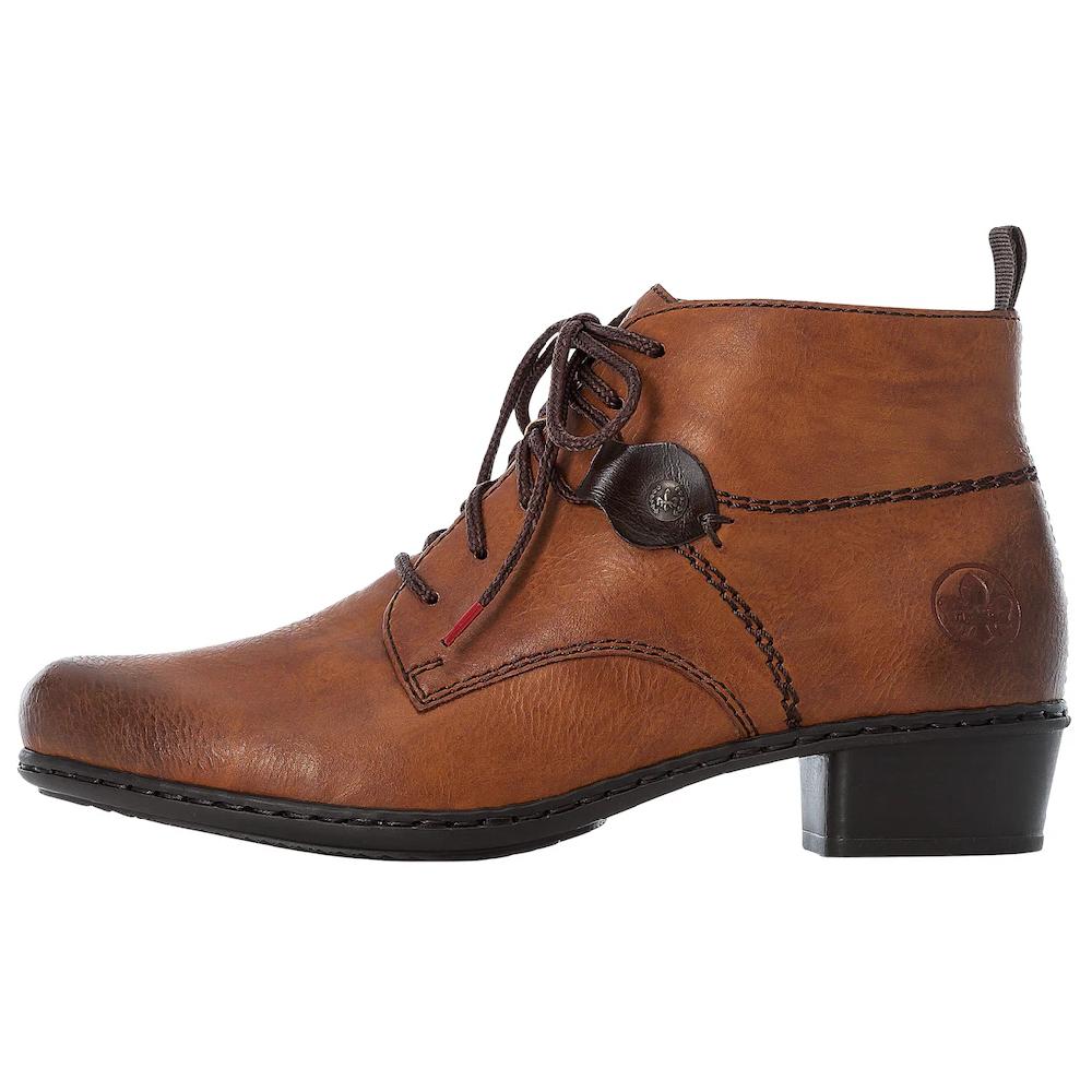 Rieker Schnürstiefelette Schnürboots Blockabsatz In Elegantem Look ▷ Für