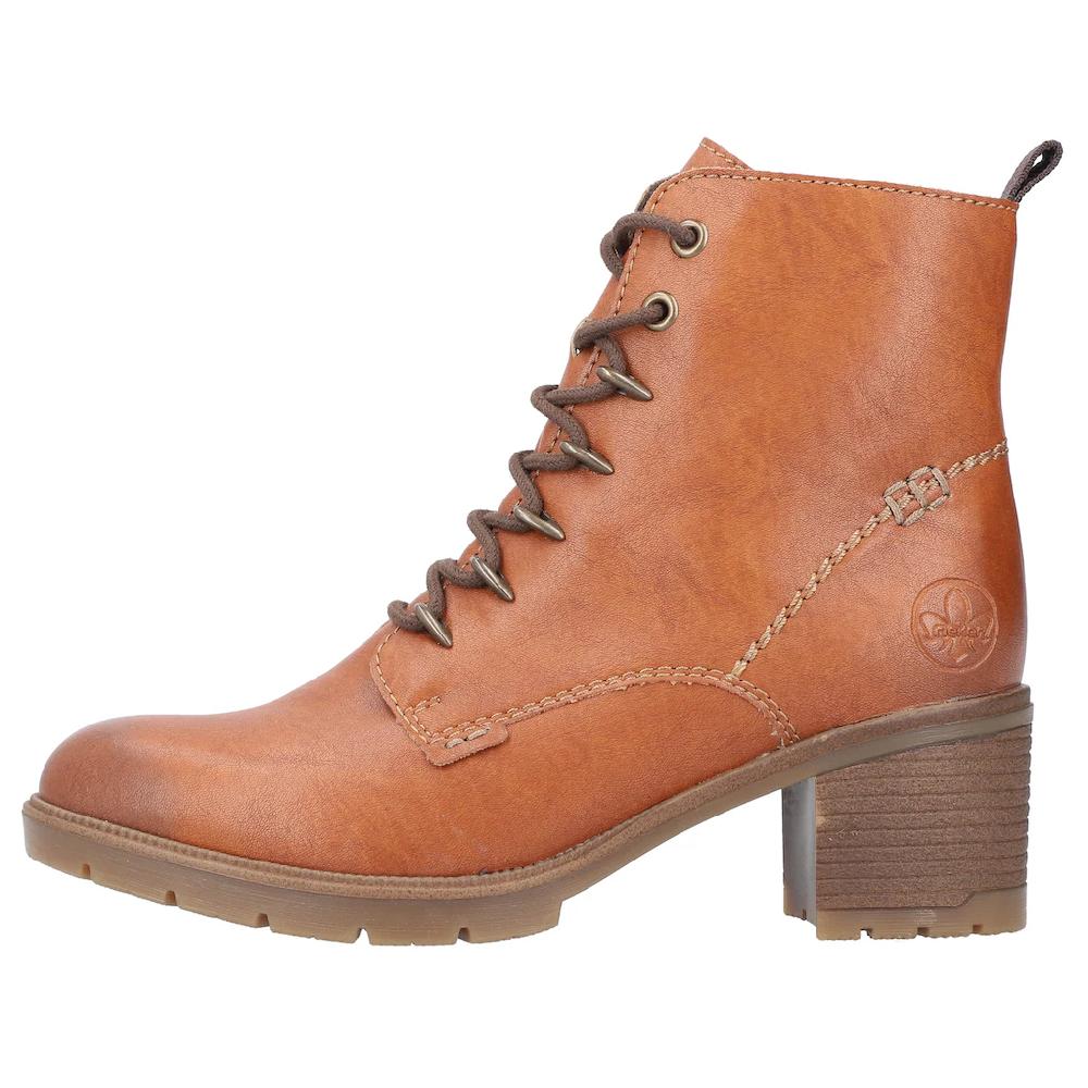 Rieker Schnürstiefelette Schnürboots Blockabsatz mit Innenreißverschluss online kaufen