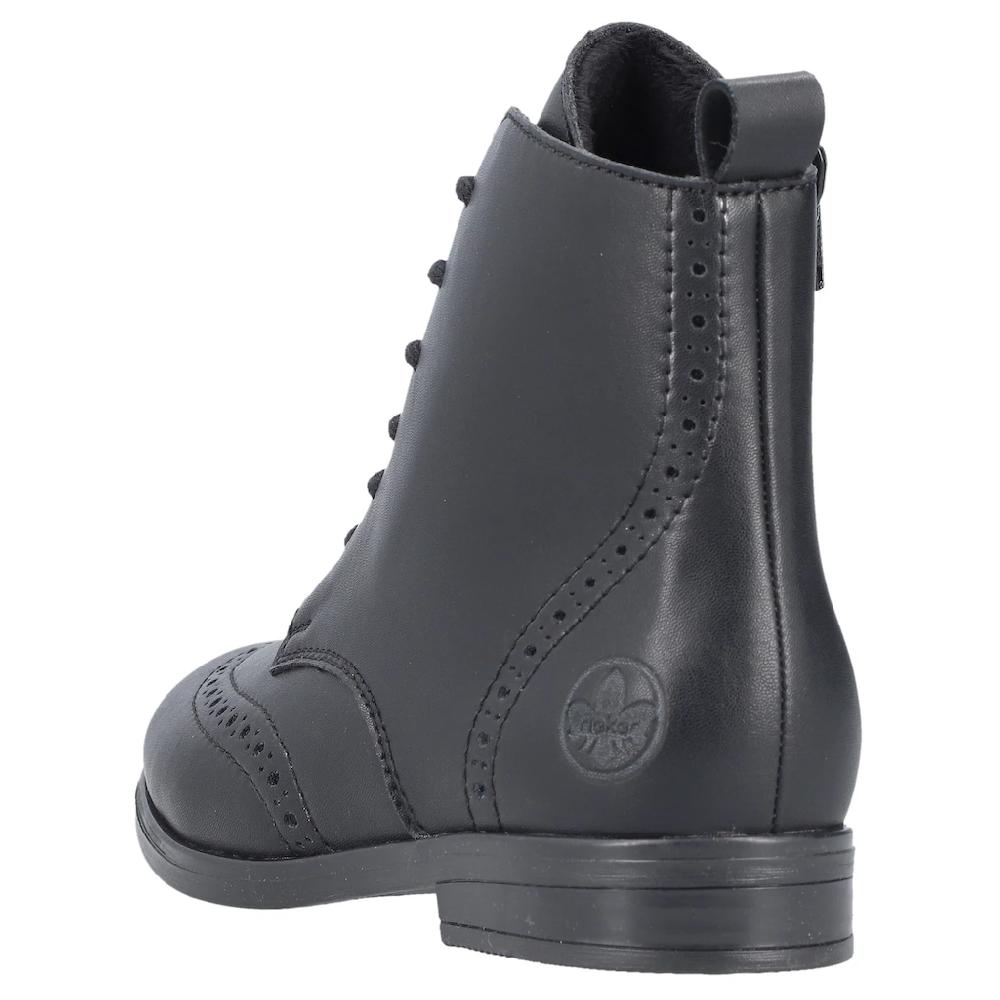 Rieker Schnürstiefelette Schnürboots Blockabsatz Mit Anziehlasche ▷ Für