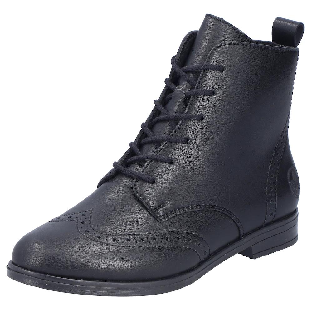 Rieker Schnürstiefelette Schnürboots Blockabsatz mit Anziehlasche ▷ für