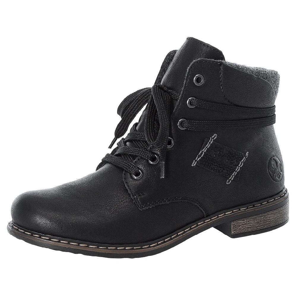 Rieker Schnürstiefelette Schnürboots Blockabsatz mit gepolstertem Schaftabschluss online kaufen