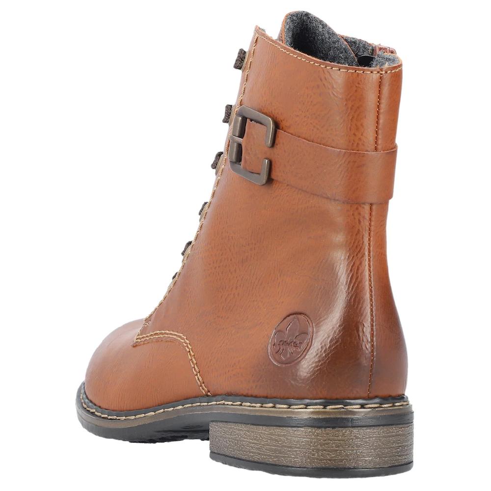 Rieker Schnürstiefelette Schnürboots Klassik-Boots Blockabsatz In Used-Optik Online Kaufen