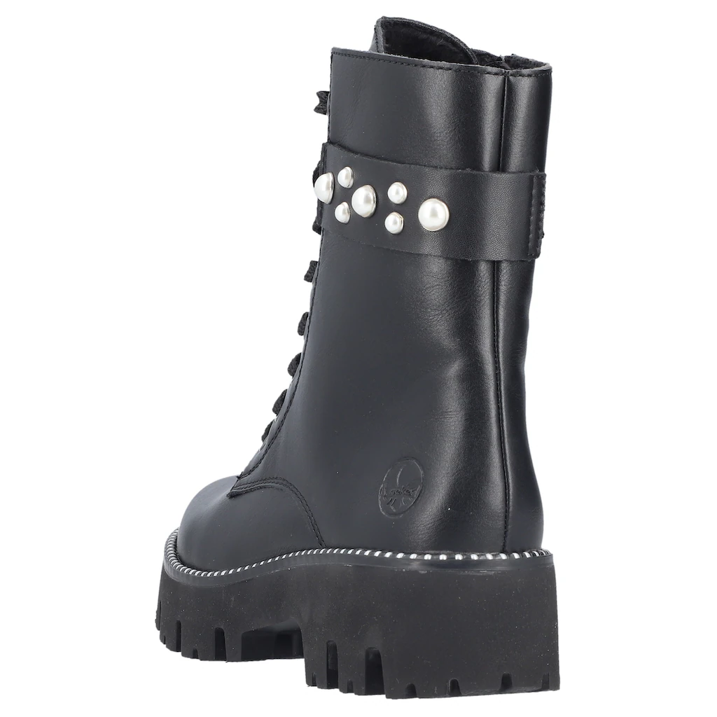 Rieker Schnürstiefelette Schnürboots Plateau Mit Zusätzlichem Innenreißverschluss Kaufen