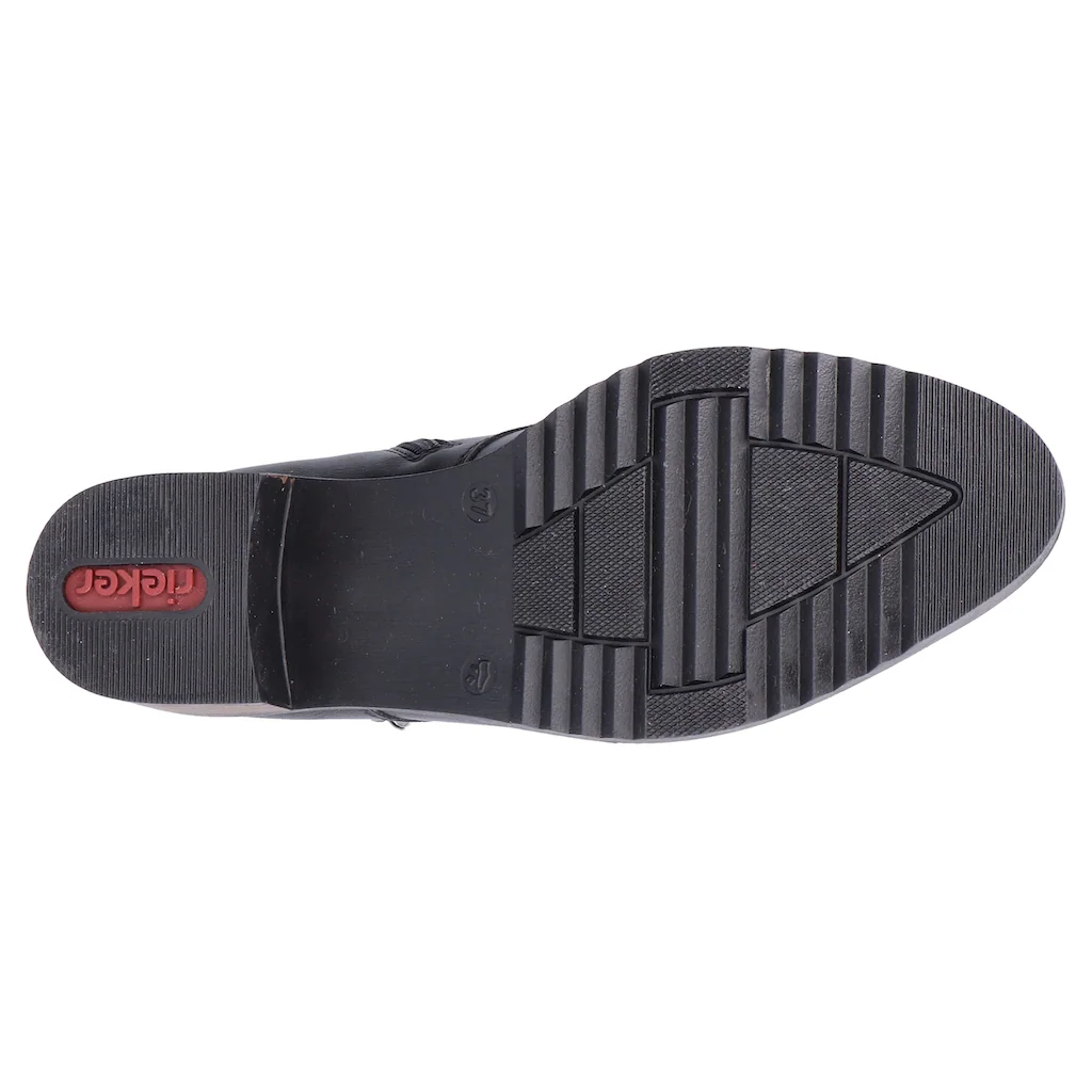 Rieker Schnürstiefelette Schnürboots Trachtenstiefelette Blockabsatz Innenreißverschluss