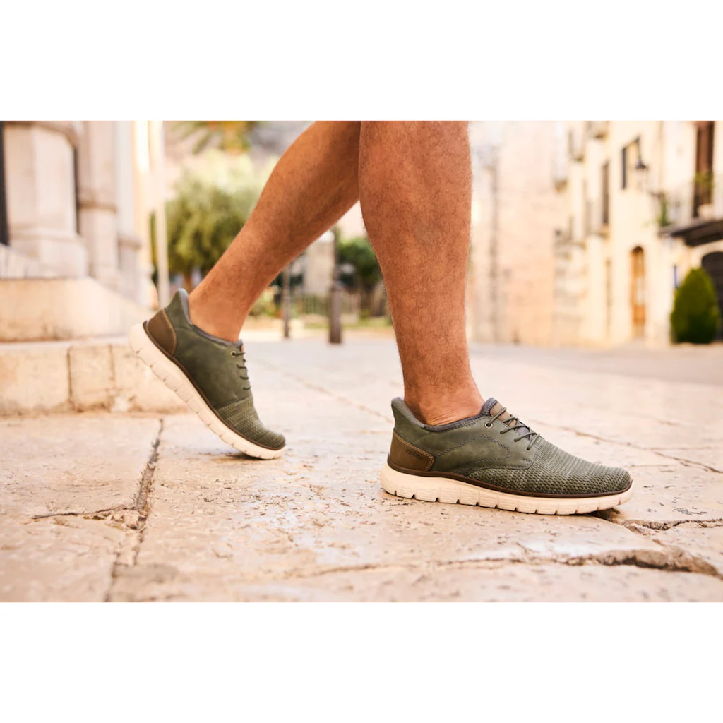 Rieker Slip-On Sneaker Freizeitschuh Halbschuh Schlupfschuh Gepolsterter Fersenabschluss ▷ Für