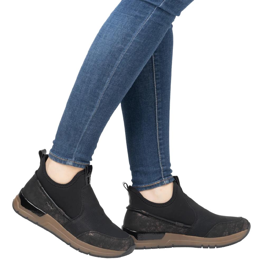 Rieker Slip-On Sneaker Schlupfboots High Top Sneaker Herbstschuh Mit Metallic-Schimmer Kaufen