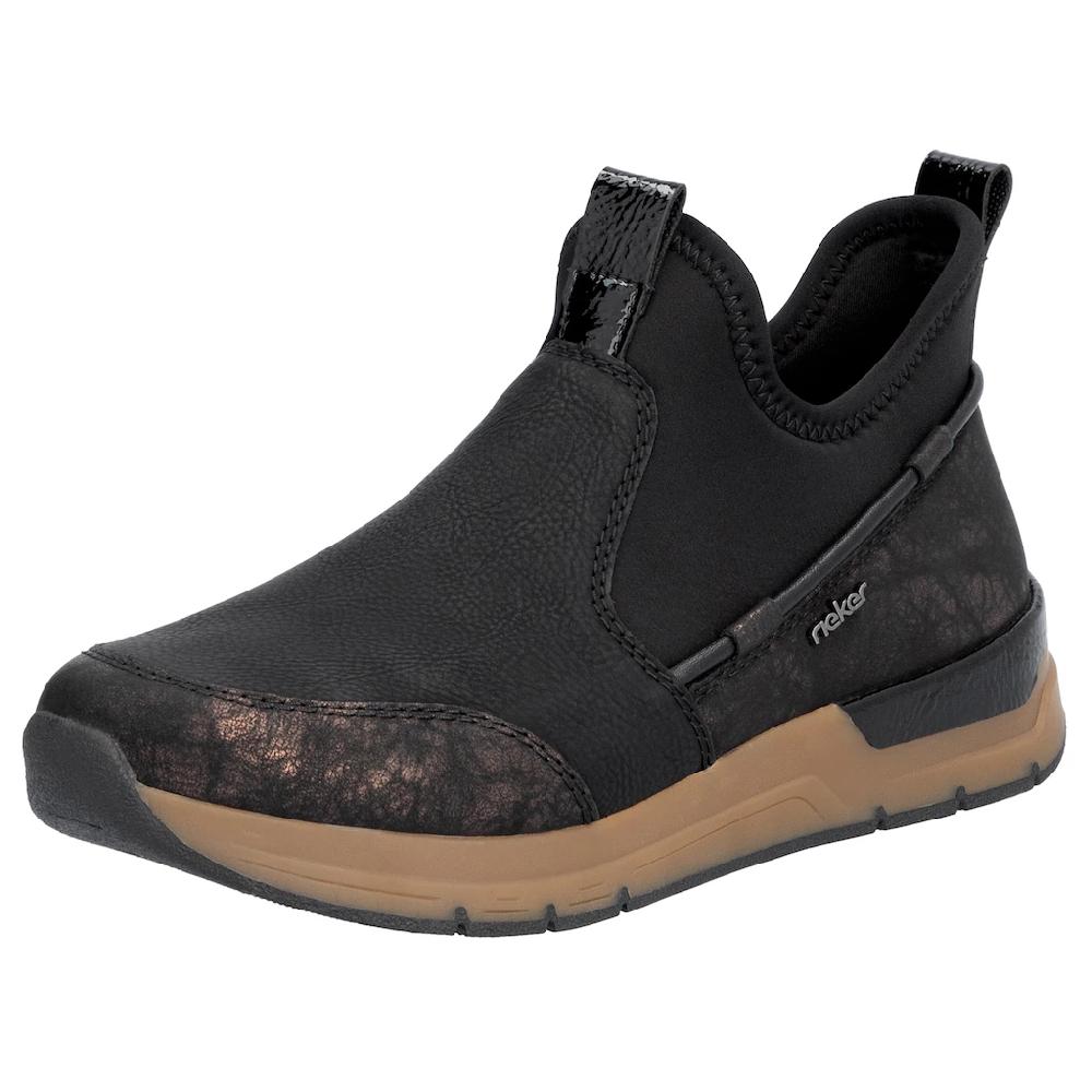 Rieker Slip-On Sneaker Schlupfboots High Top Sneaker Herbstschuh mit Metallic-Schimmer kaufen