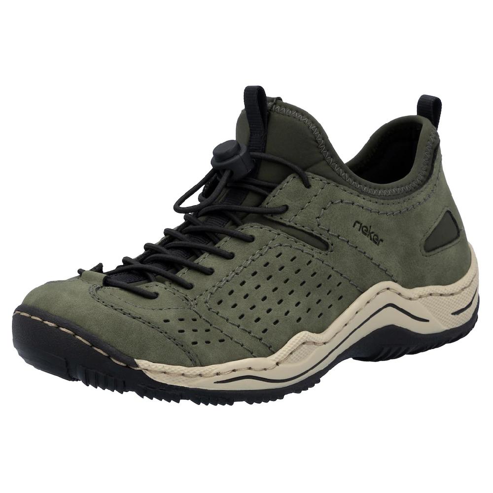 Rieker Slip-On Sneaker Schlupfschuh Freizeitsneaker Halbschuh mit markanter Laufsohle ▷ für