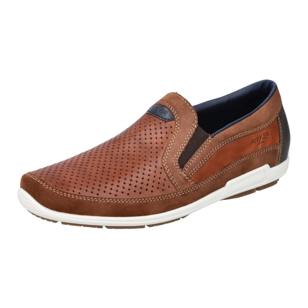 Rieker Slipper Freizeitschuh Schlupfschuh Mokassin mit Stretcheinsätze bestellen